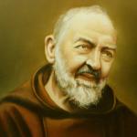 Neuvaine à Padre Pio - Jour 7 - Padre Pio les mains croisées sur sa poitrine montrant ses stigmates - Peinture
