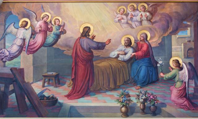 Neuvaine à saint Joseph - Jour 9 - Saint Joseph sans son atelier avec Jésus et Marie