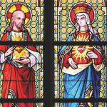 Neuvaine au Coeur Immaculé de Marie - Jour 5 - Vitrail des Cœurs Immaculés de Jésus et Marie 