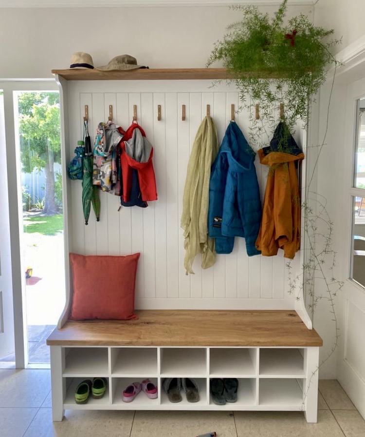 Coat and shoe wall unit