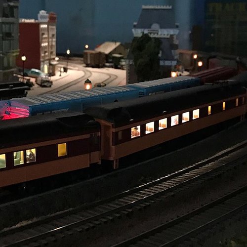 Nighttime Passenger Train