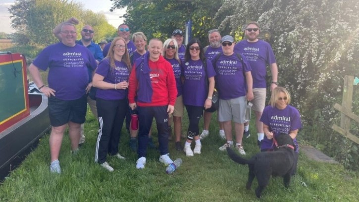 The Admiral Taverns team on the Sandstone Trail raising money for Chasing the Stigma