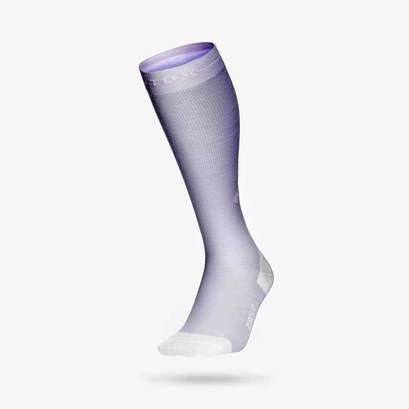 Daily Merino Socks Women - Ice Grey / Lavender - 1
