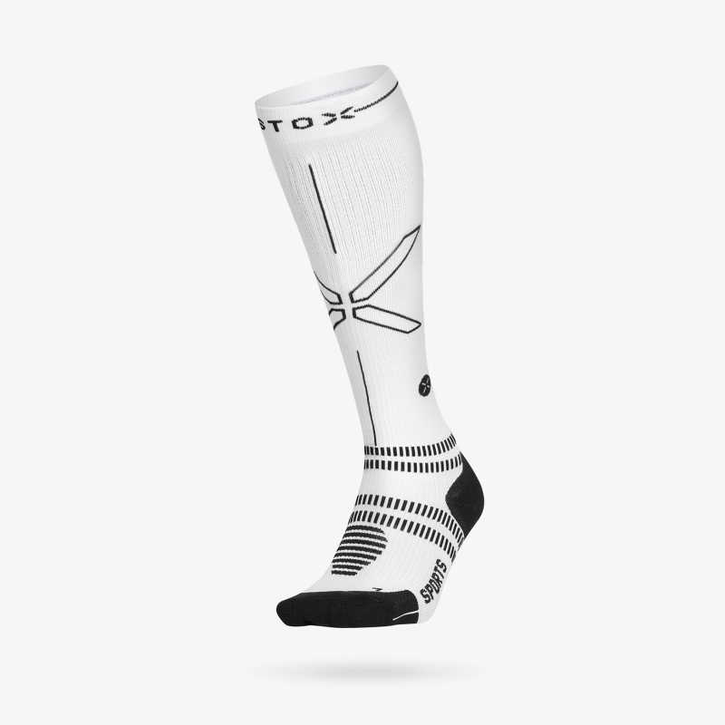 Sports Socks Unisex White Black 1