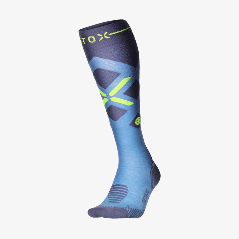 Skiing Socks Men - Dark blue / Turquoise - F