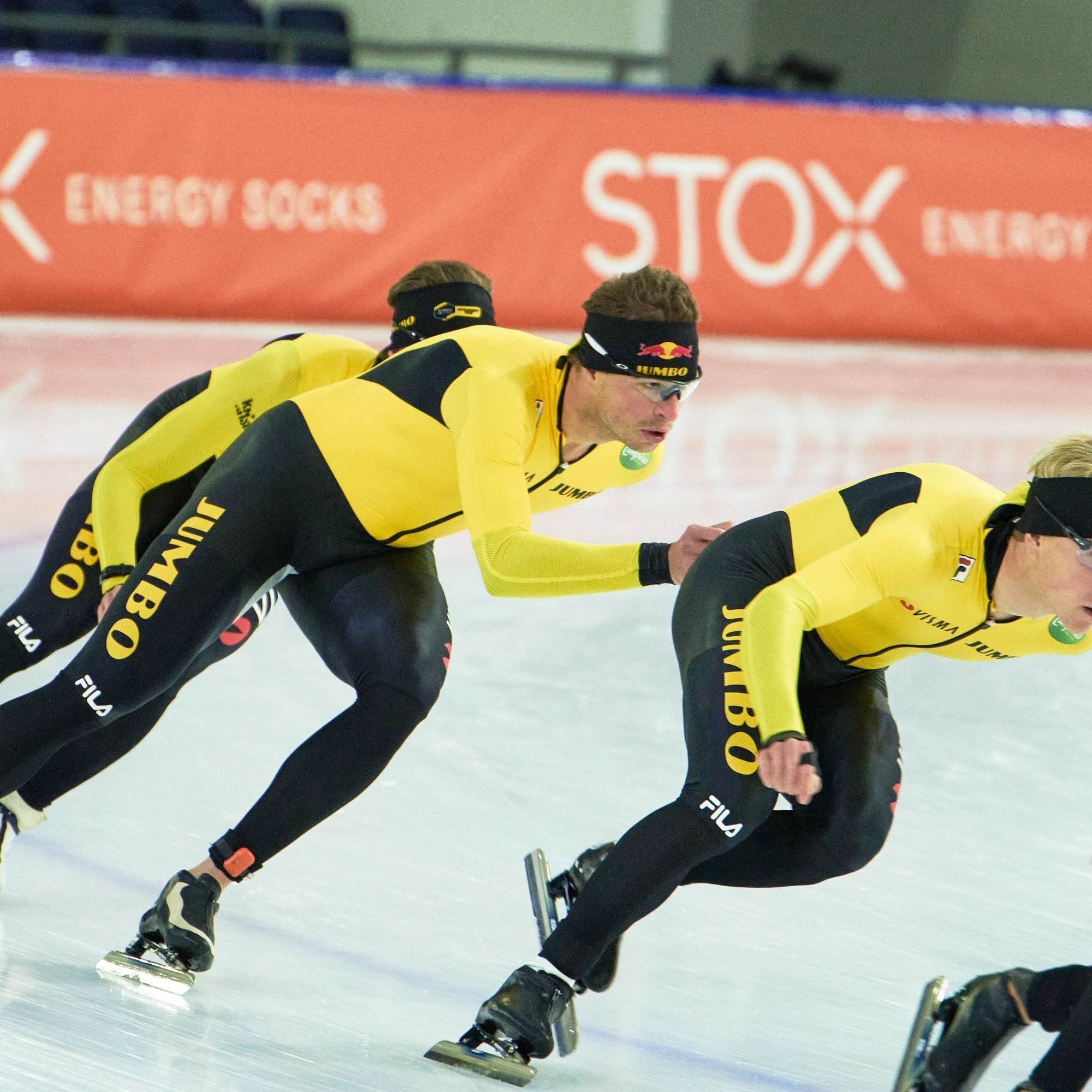 Team JumboVisma Speed Skaters Wear STOX Energy Socks