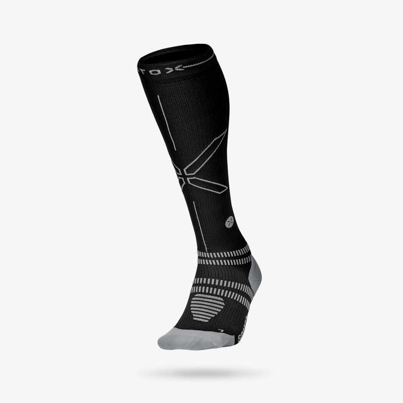 Running Socks Men - Black  Grey