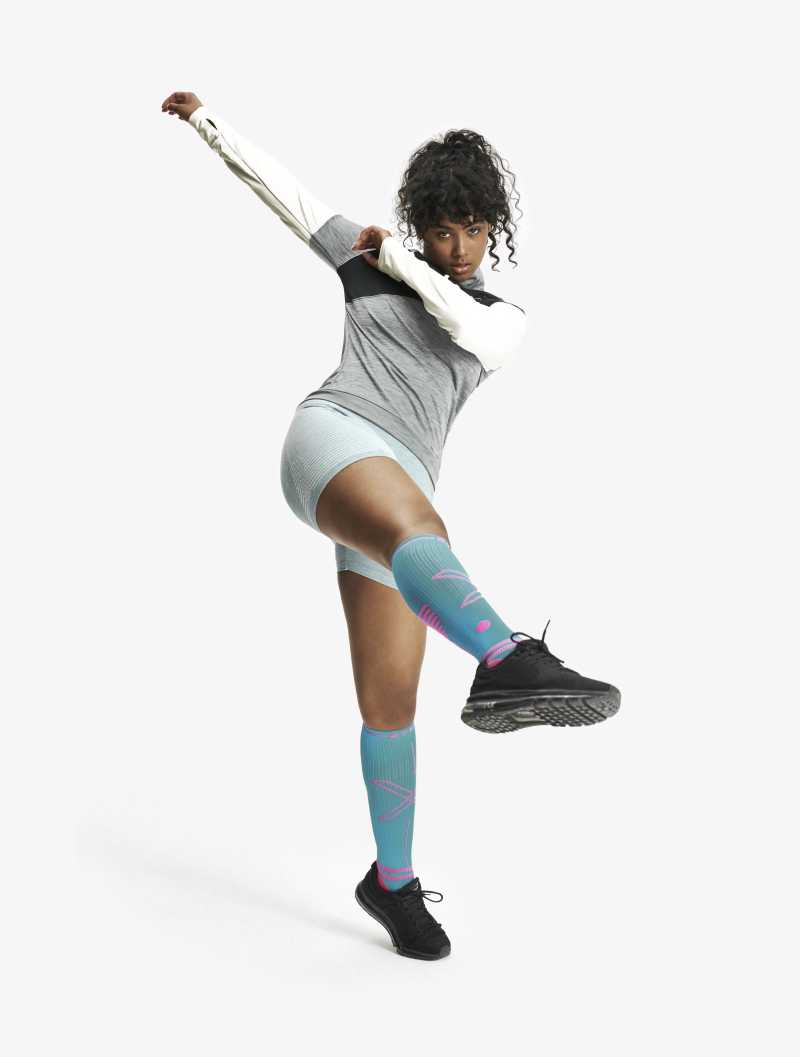 Sports Socks Women - Bright blue / Pink - Pop
