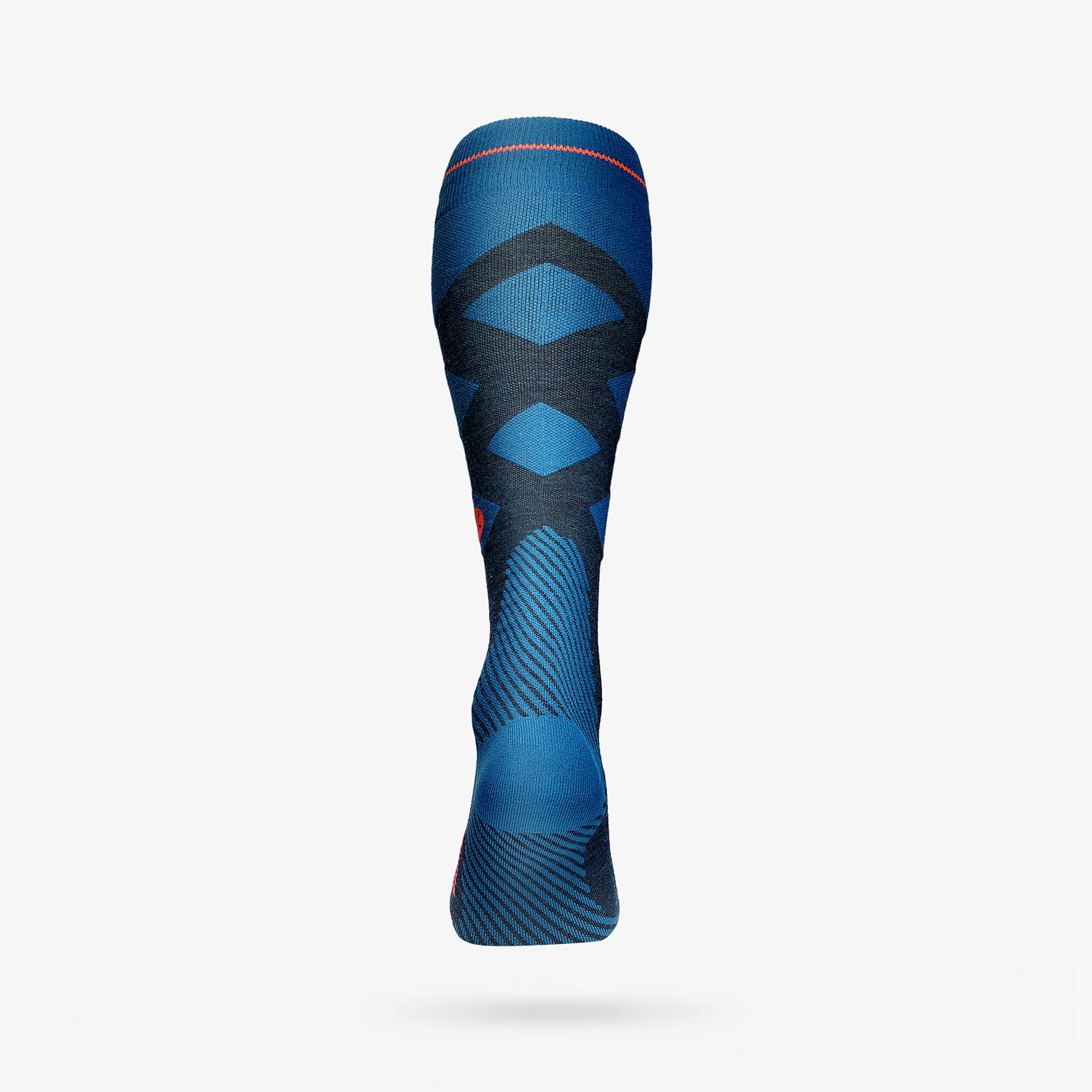 Keine kalten Füße Large, Grau // Blau 1 paar Kniestrümpfe Skistrümpfe mit Merinowolle Made in Italy Skisocken Herren STOX Skiing Socks mit Premium Kompression Technologie