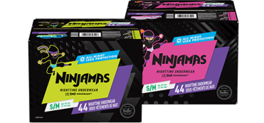 3 X Ninjamas Nighttime Underwear Jumbo Pack L/XL, 64-125 lbs. 11 Underwear  ea.