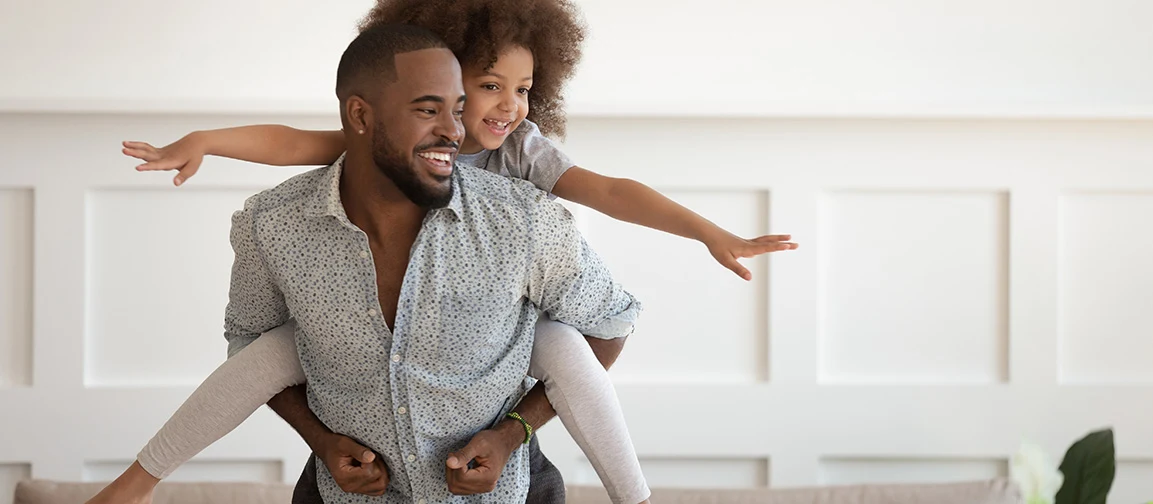Father and daughter huging