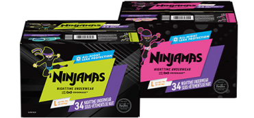 Ninjamas Girls' Bedwetting Disposable Underwear Nighttime Training Pants  S/M/L ✓
