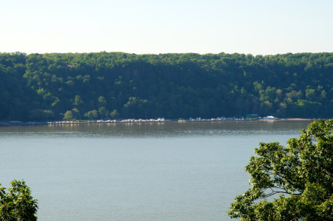 Palisades in summer taken from East side of the Hudson River