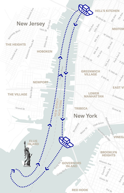NYC HOHO Route Map