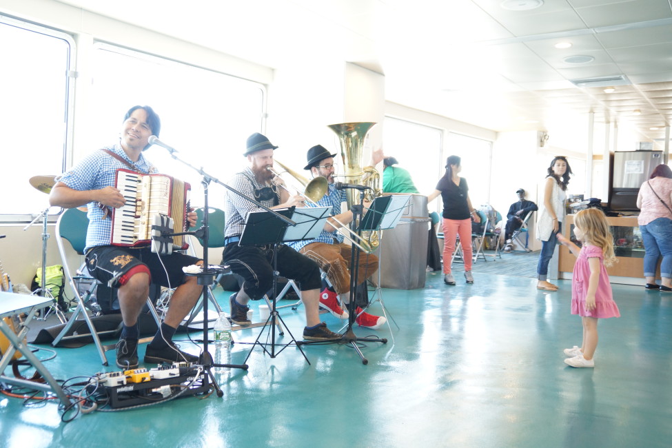 Oktoberfest Band with little girl dancing