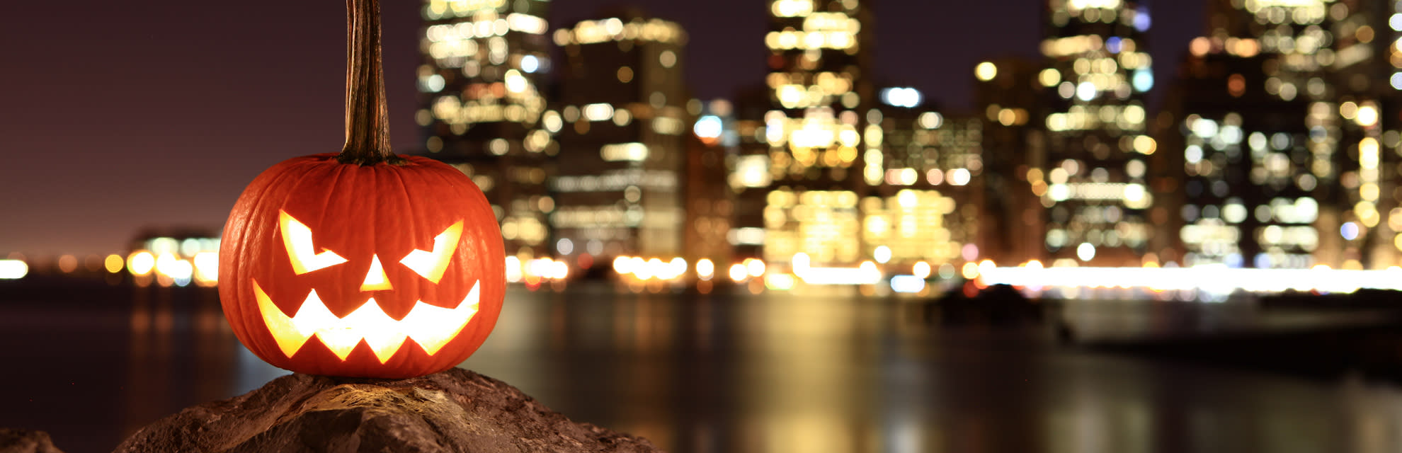 Halloween jack-o-lantern in New York City 