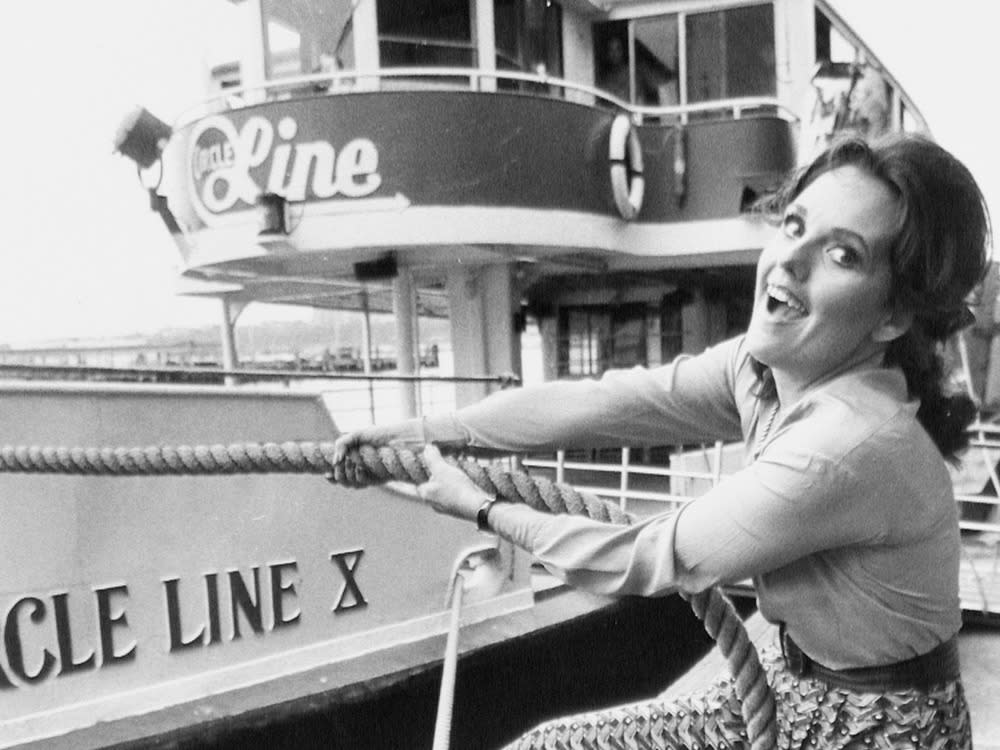 Actress Dawn Wells ("Gilligan's Island") on the Circle Line pier
