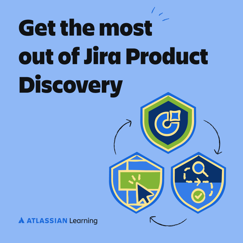 atlassian, jira product discovery learning path, product discovery training, idea prioritization, align stakeholders, discovery to delivery, product collaboration, atlassian learning, dev process, roadmap planning, insight capture, team alignment