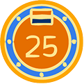 25 Topics Created badge