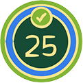 25 Accepted Solutions badge