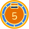 5 Topics Created badge
