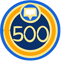 500 Replies Posted badge