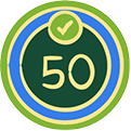 50 Accepted Solutions badge
