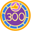 300 Likes Received badge