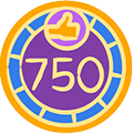 750 Likes Received badge