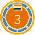 3 Topics Created badge