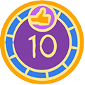 10 Likes Received badge
