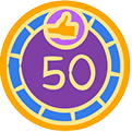 50 Likes Received badge