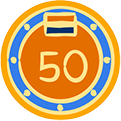 50 Topics Created badge