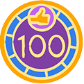 100 Likes Received badge