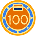 100 Topics Created badge