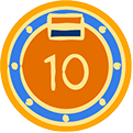 10 Topics Created badge