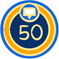 50 Replies Posted badge