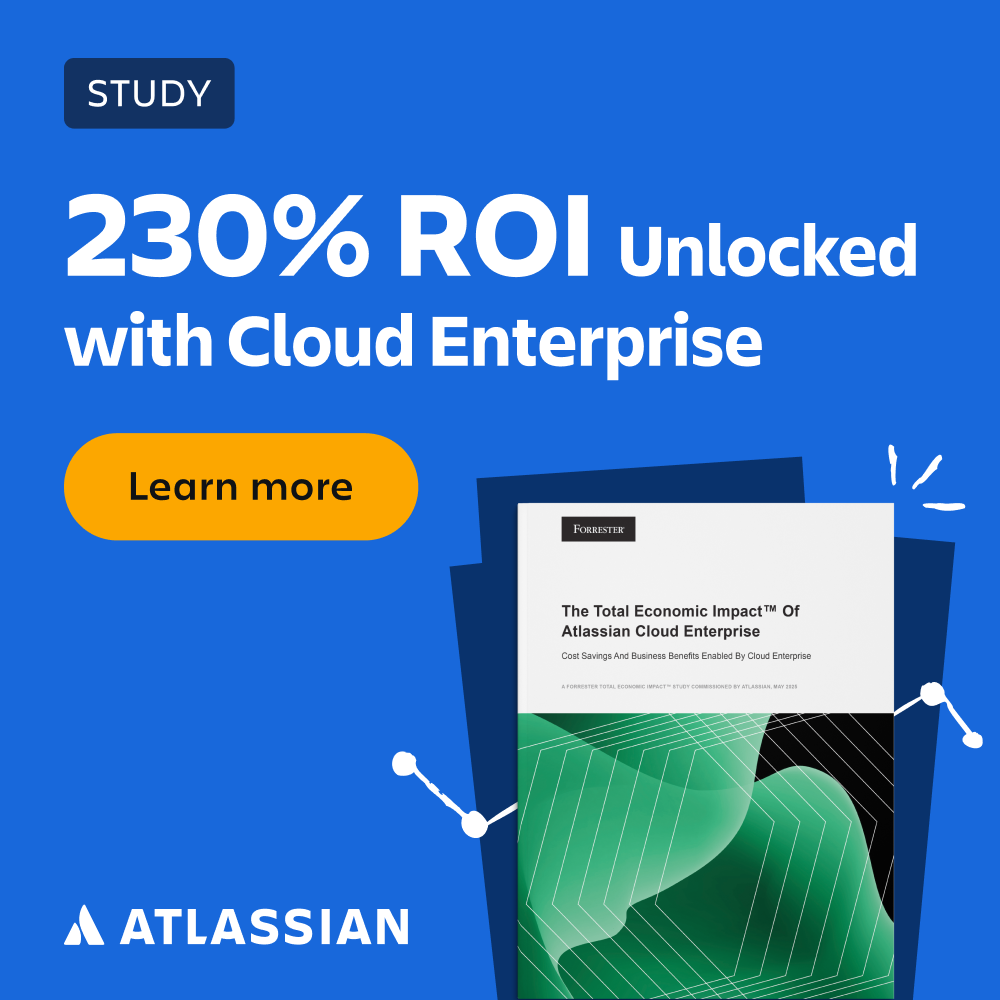 atlassian, total economic impact, webinar, economic impact study, forrester TEI, cloud enterprise, atlassian events, roi study, business outcomes, productivity gains, cost savings, enterprise efficiency, atlassian learning