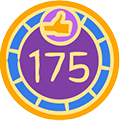 175 Likes Received badge