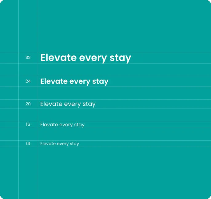 An example of using the E-Hotel typography