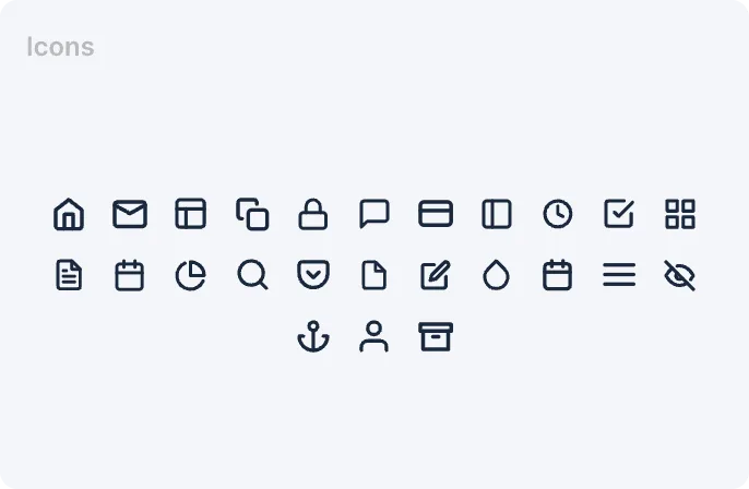 Sliky CRM software icons set