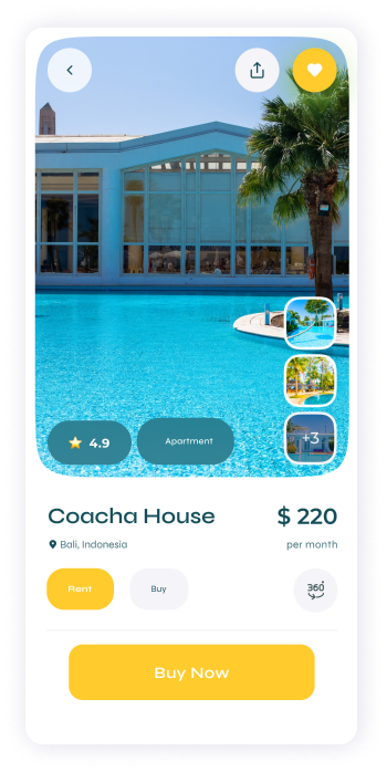 UI design of Turveyor property details page