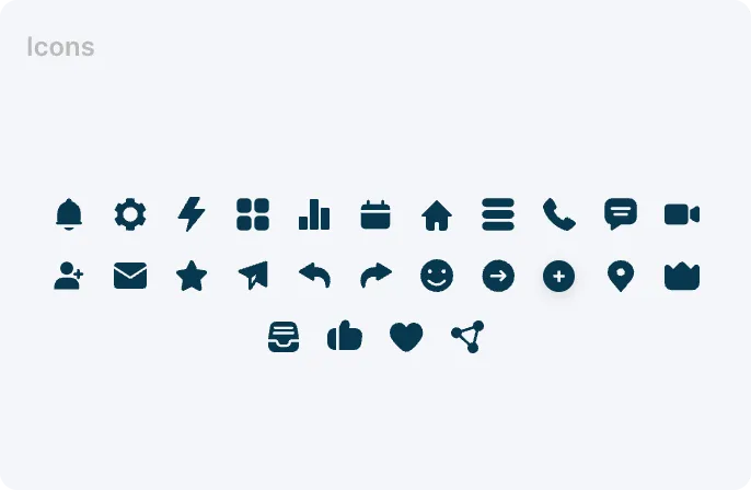 Fujjo project management platform icons set