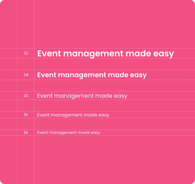 An example of using the E-Event typography