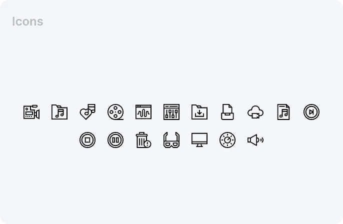 Creative Brand icons set
