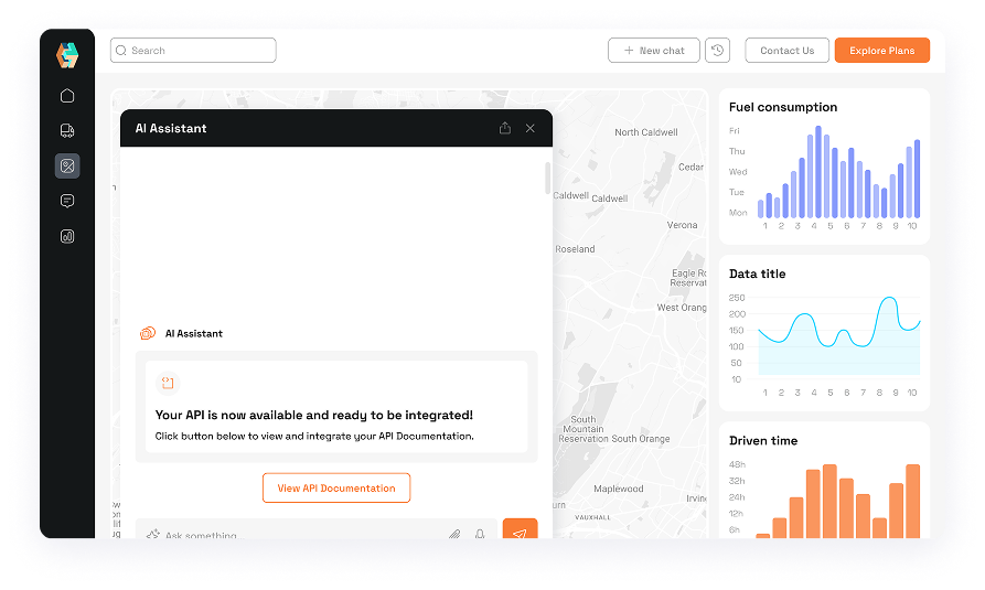 ChatBot UI design with AI Assistant API integration prompt