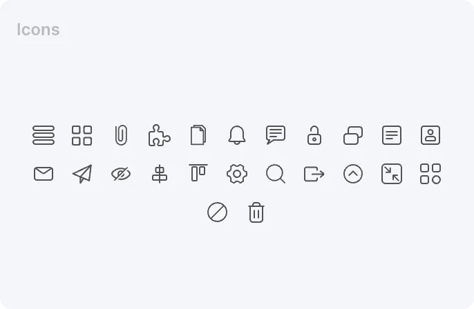 Bounce project management platform icons set