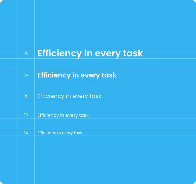 An example of using the Datagile typography