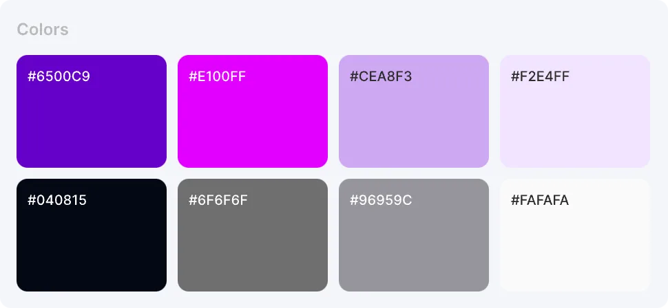 Muzz app color palette