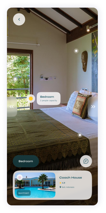UI design of Turveyor bedroom details page